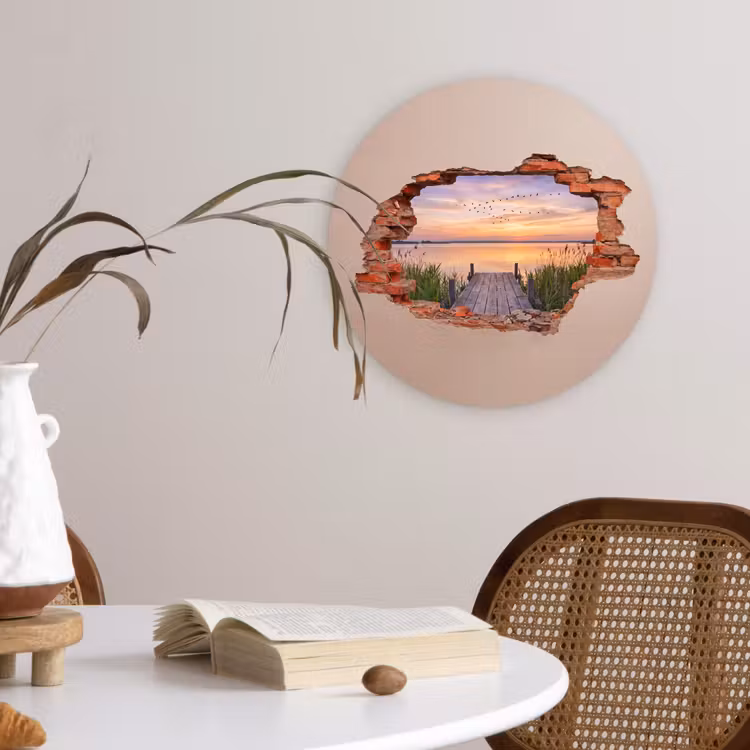 Muurcirkel glas - Muur - Landschap - Illusie — 4