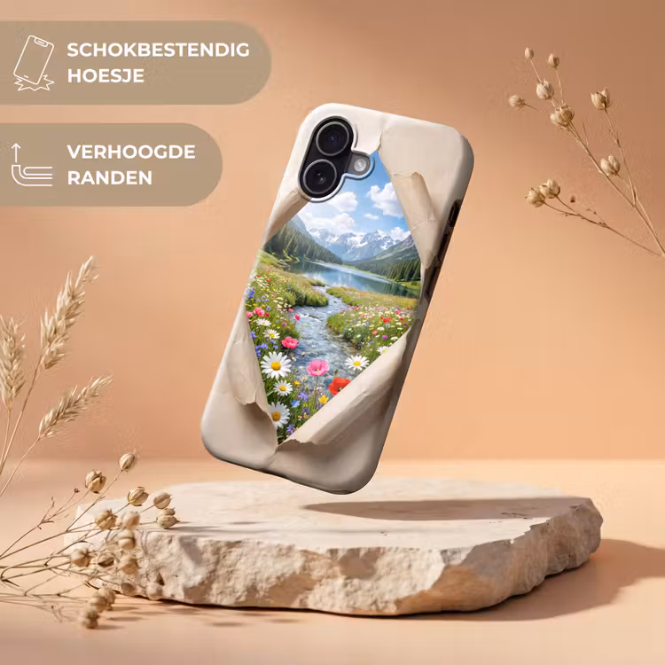 Telefoonhoesje Toughcase - Bloemen - Rivier - Landschap — 5