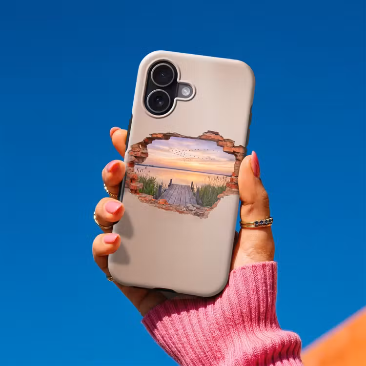 Telefoonhoesje Toughcase - Muur - Landschap - Illusie — 2
