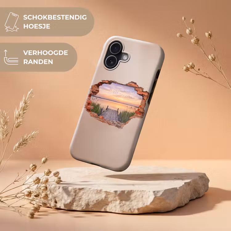 Telefoonhoesje Toughcase - Muur - Landschap - Illusie — 5
