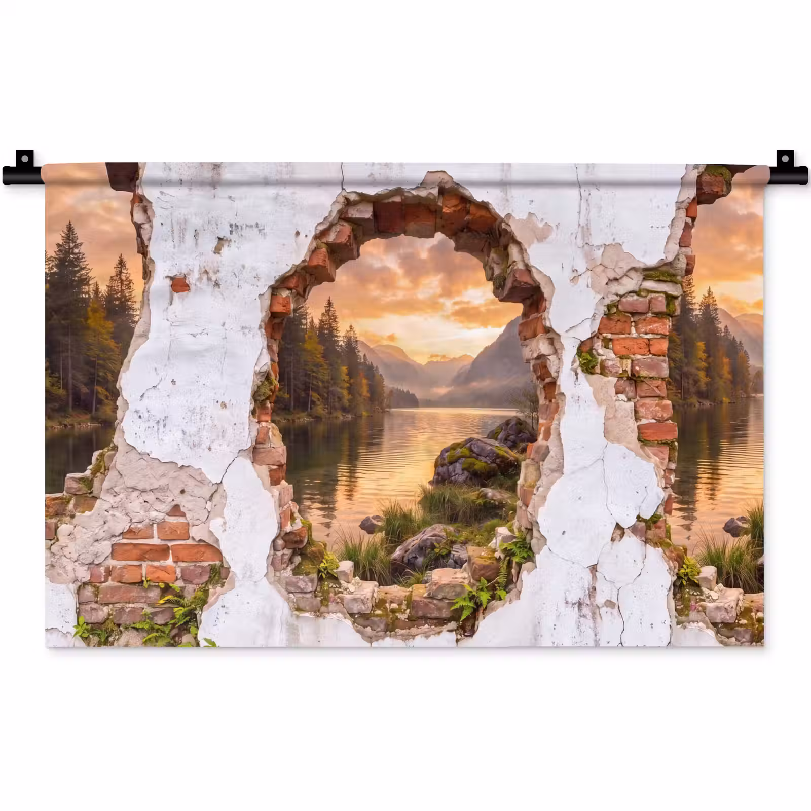 Wandkleed - Muur - Landschap - Natuur — 1