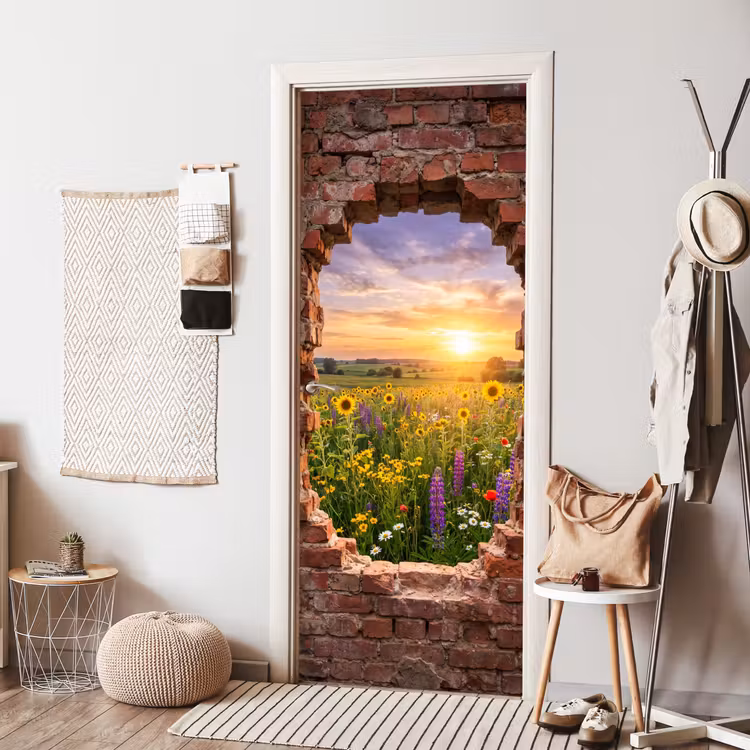 Deursticker - Bloemen - Veld - Natuur — 8