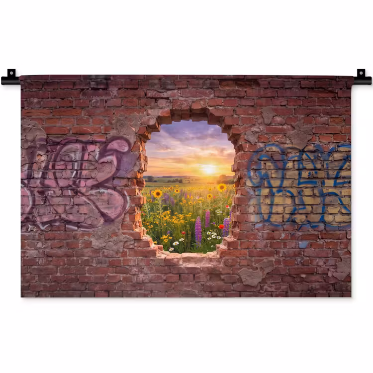 Wandkleed - Bloemen - Veld - Natuur — 1