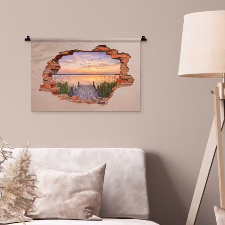 Wandkleed - Muur - Landschap - Illusie — 2