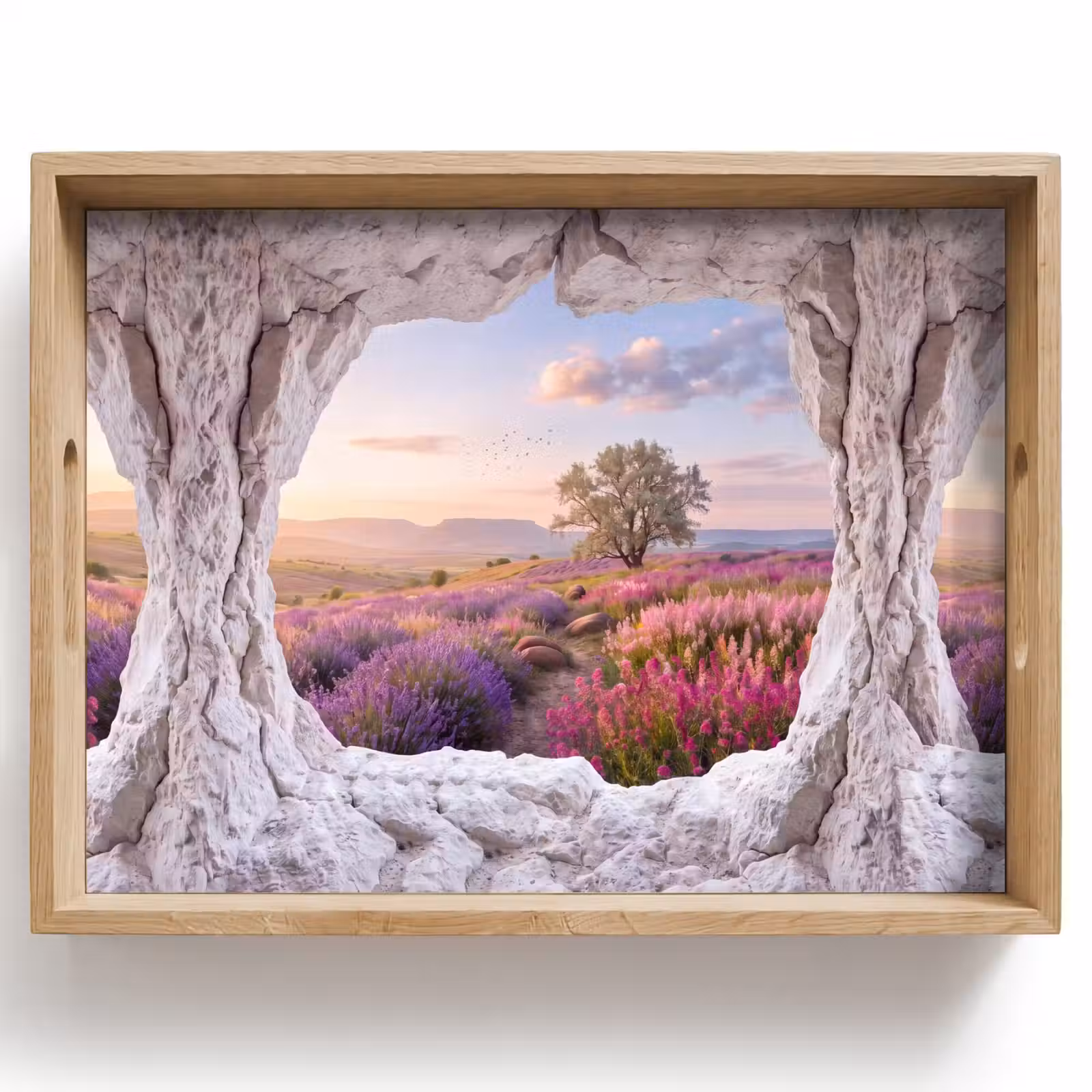 Dienblad - Bloemen - Pad - Natuur — 1