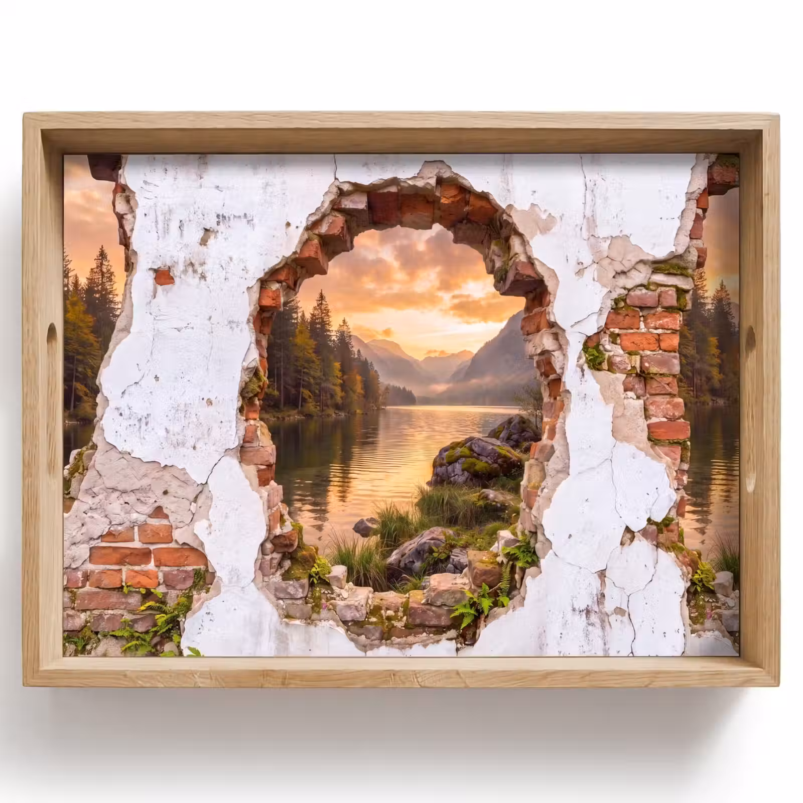 Dienblad - Muur - Landschap - Natuur — 1