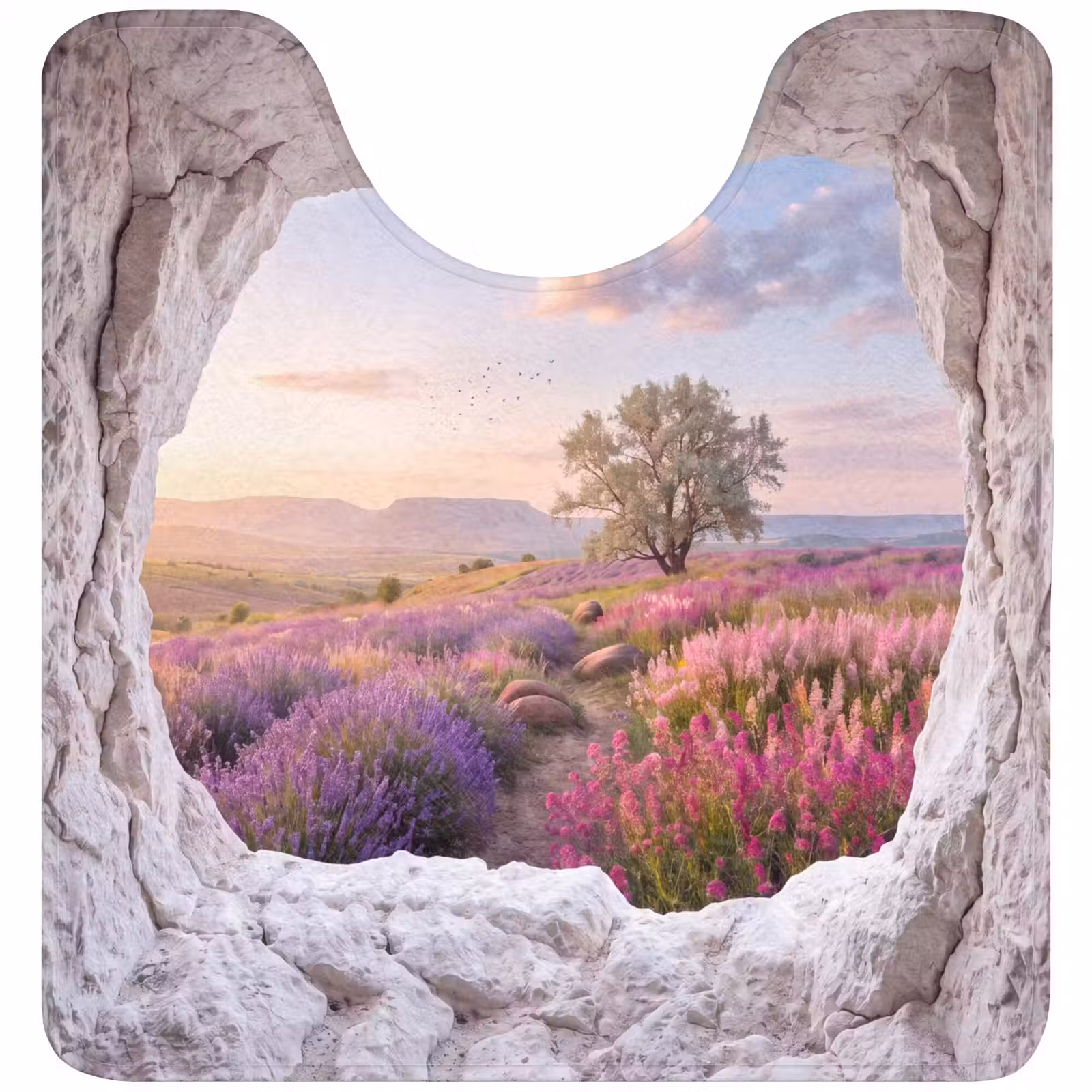 WC Mat - Bloemen - Pad - Natuur — 1