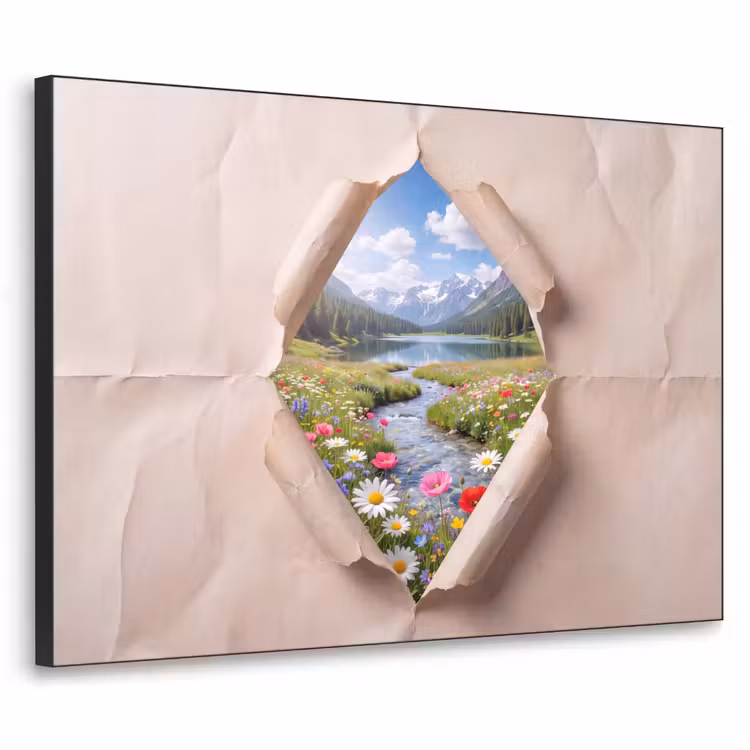 Art frame - Bloemen - Rivier - Landschap — 1
