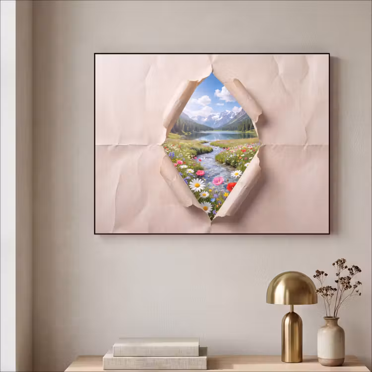 Art frame - Bloemen - Rivier - Landschap — 5
