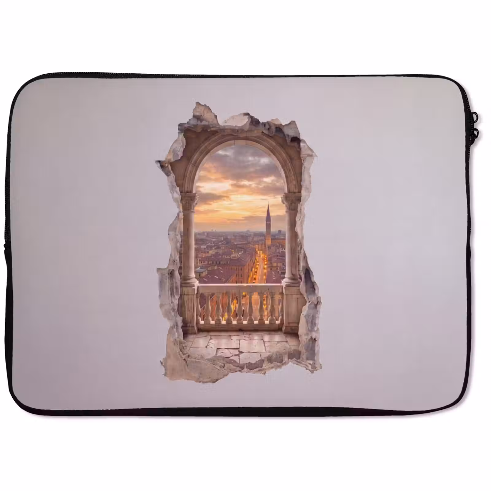 Laptophoes Stad - Zonsondergang - Architectuur — 1