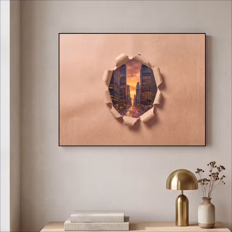 Art frame - Stad - Zonsondergang - Papier — 5