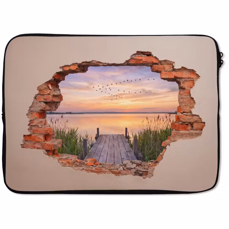 Laptophoes Muur - Landschap - Illusie — 1
