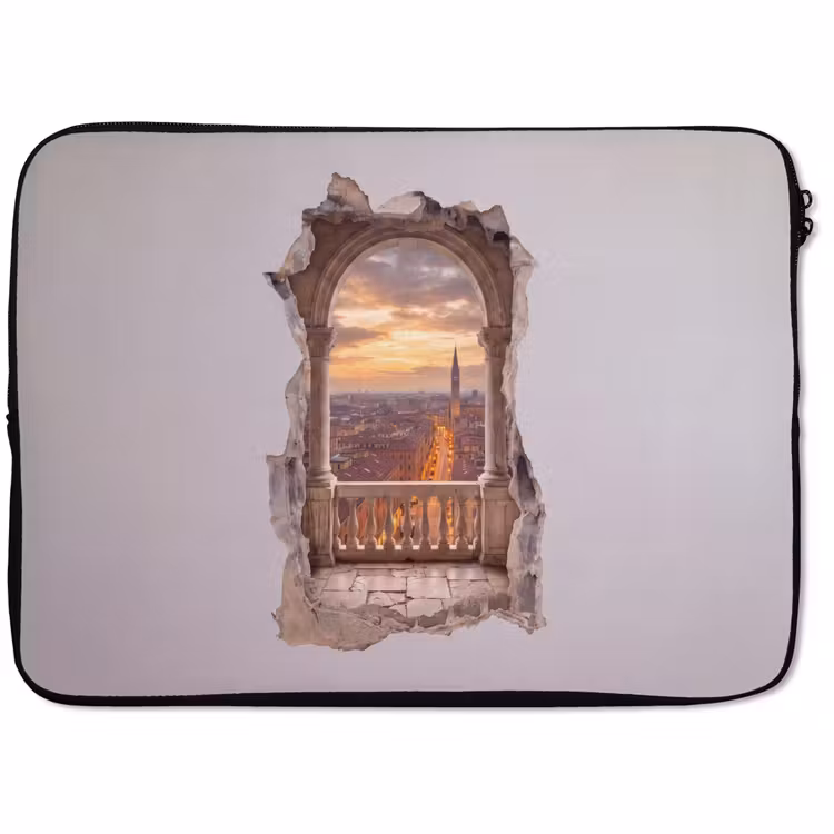 Laptophoes Stad - Zonsondergang - Architectuur — 1
