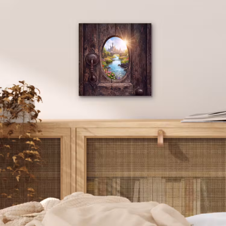 Aluminium schilderij - Kasteel - Rivier - Natuur — 4