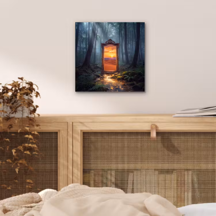 Aluminium schilderij - Spiegel - Bos - Natuur — 4