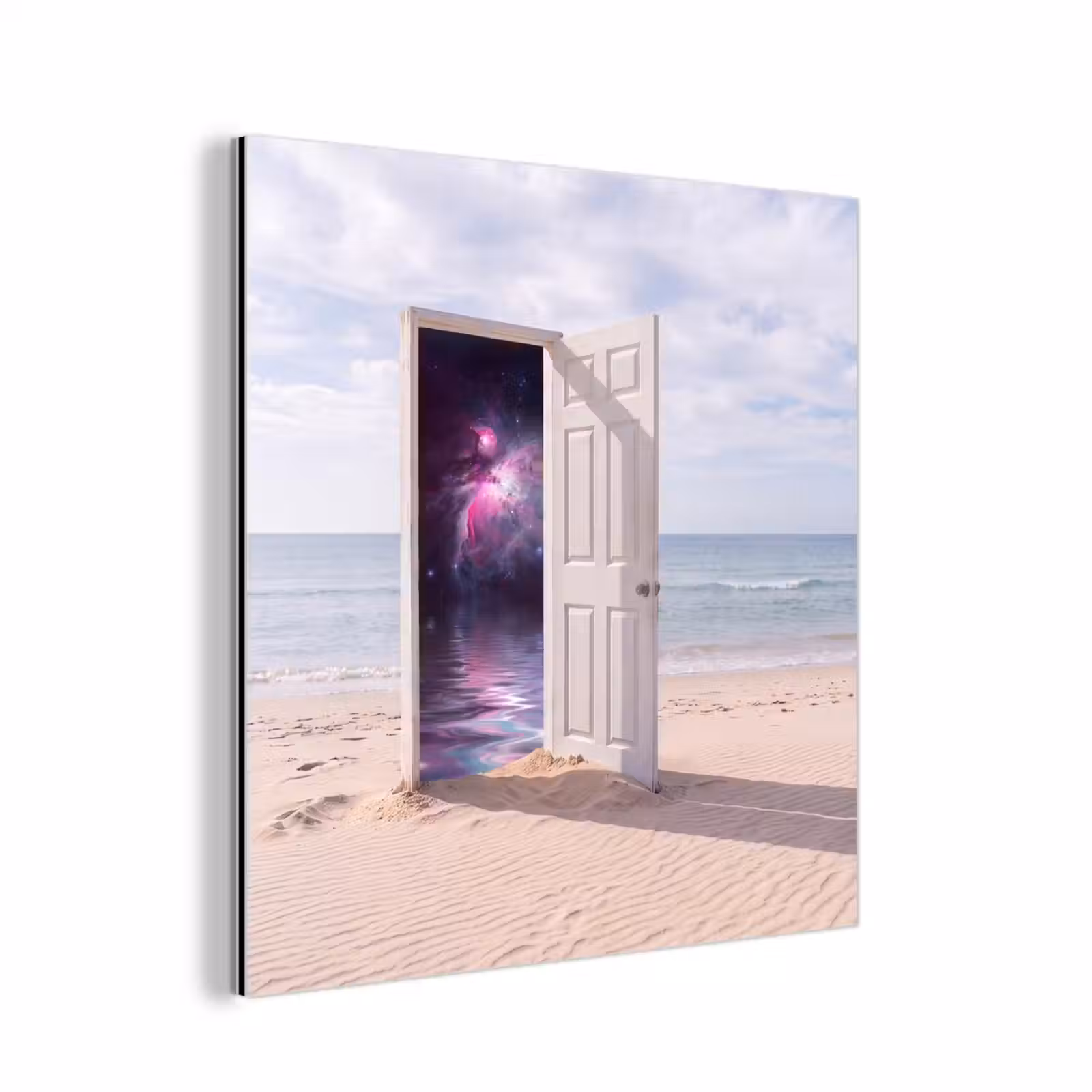 Aluminium schilderij - Deur - Strand - Kosmos — 1