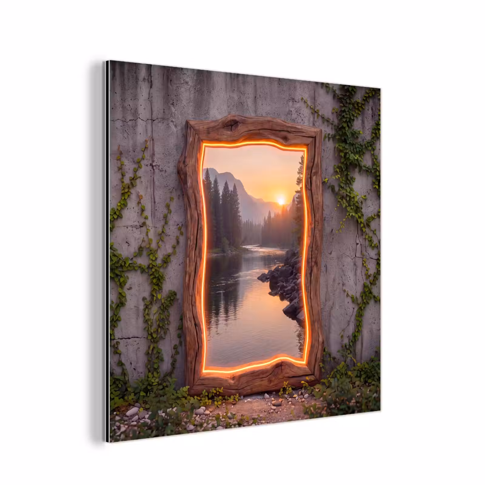 Aluminium schilderij - Landschap - Kader - Licht — 1