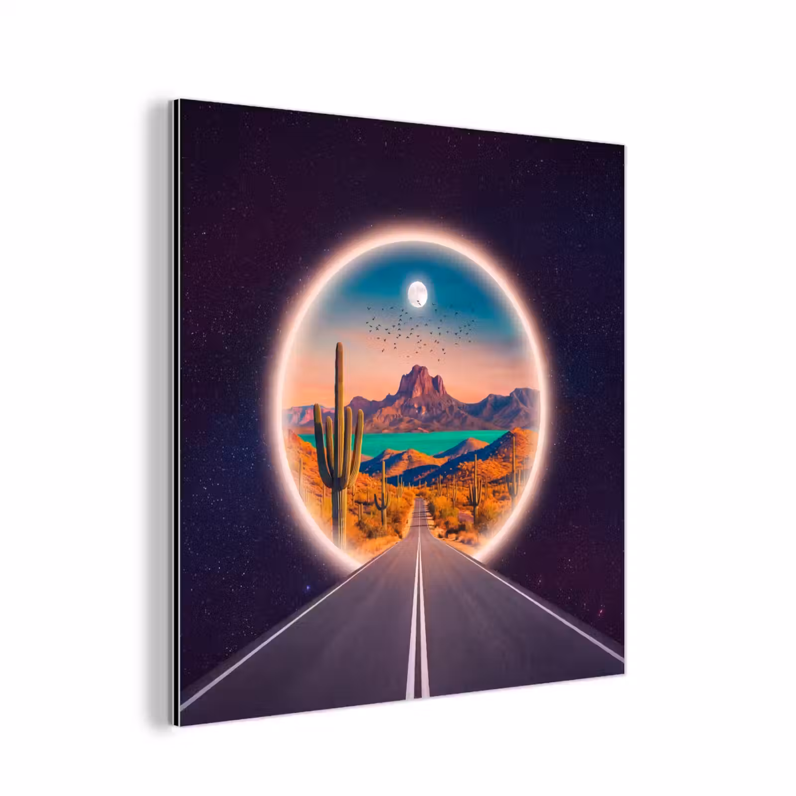 Aluminium schilderij - Weg - Woestijn - Natuur — 1