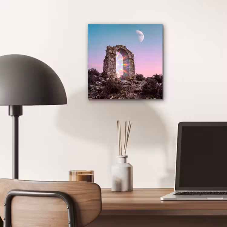 Aluminium schilderij - Boog - Regenboog - Maan — 6