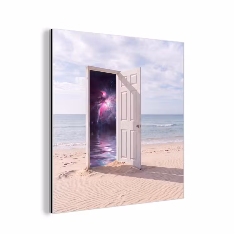 Aluminium schilderij - Deur - Strand - Kosmos — 1