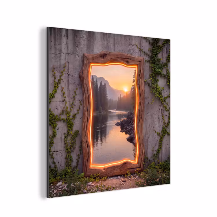 Aluminium schilderij - Landschap - Kader - Licht — 1