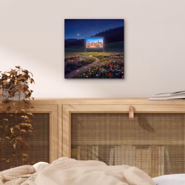 Aluminium schilderij - Scherm - Stad - Natuur — 4