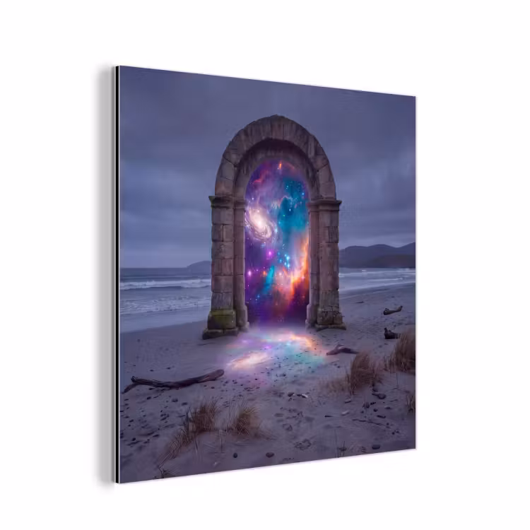 Aluminium schilderij - Poort - Strand - Ruimte — 1