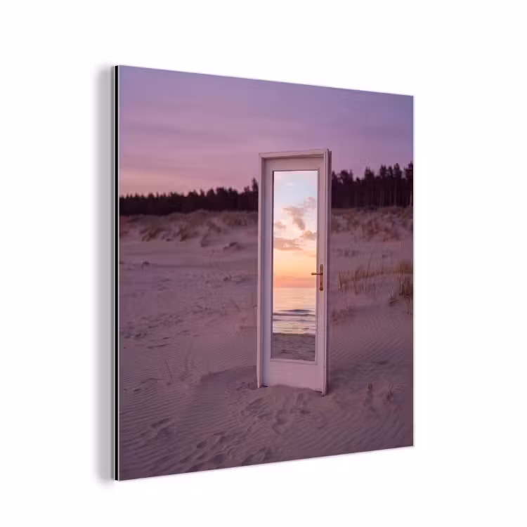 Aluminium schilderij - Spiegel - Zee - Zonsondergang — 1