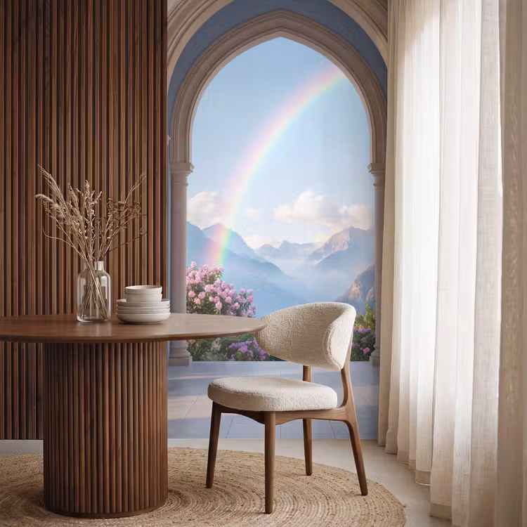 Behang - Boog - Bergen - Regenboog — 4