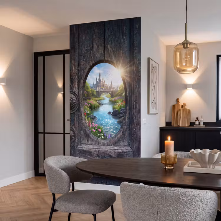 Behang - Kasteel - Rivier - Natuur — 5