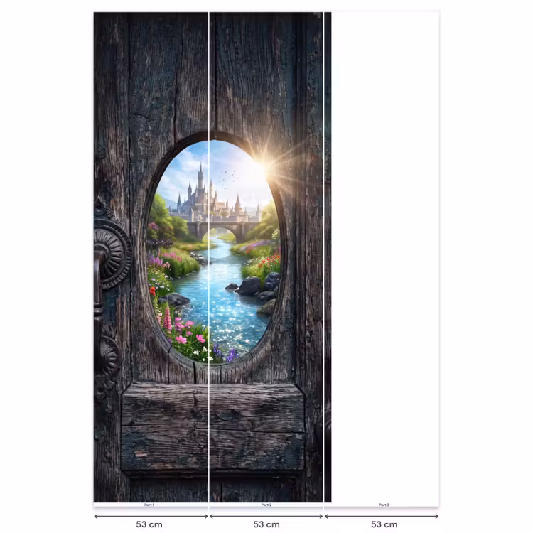 Behang - Kasteel - Rivier - Natuur — 6