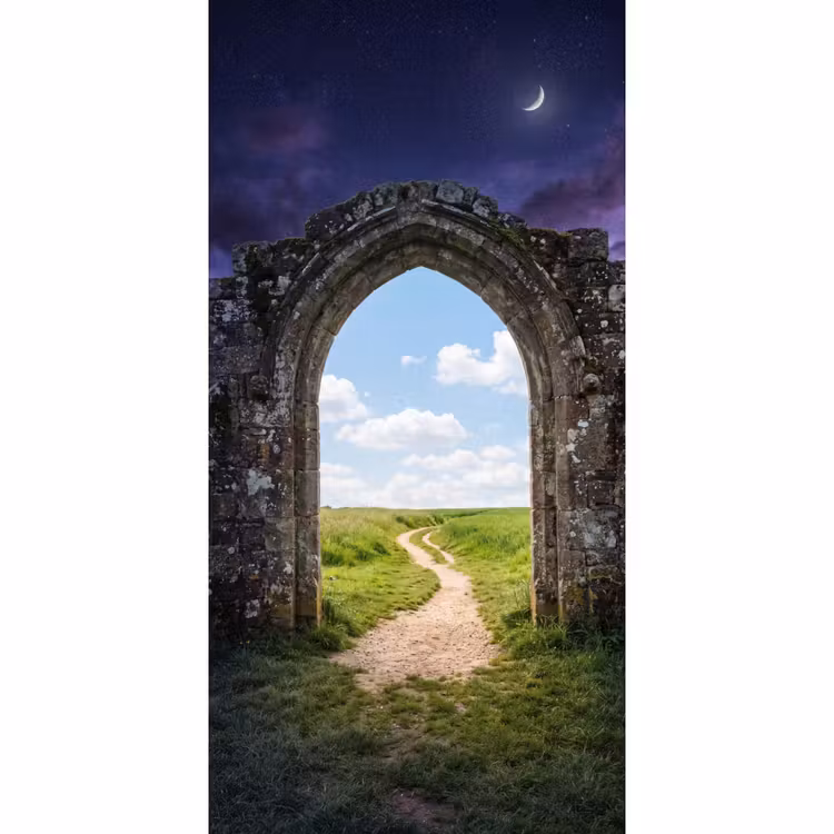 Behang - Boog - Landschap - Contrast — 2