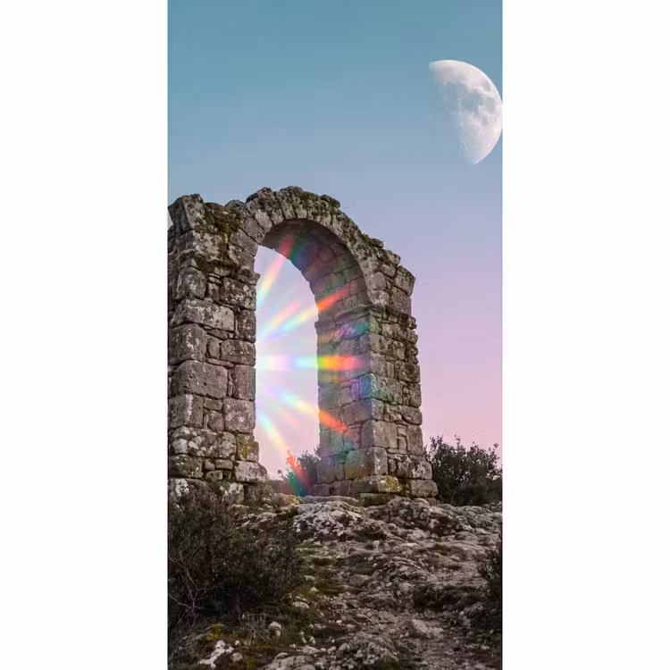 Behang - Boog - Regenboog - Maan — 2