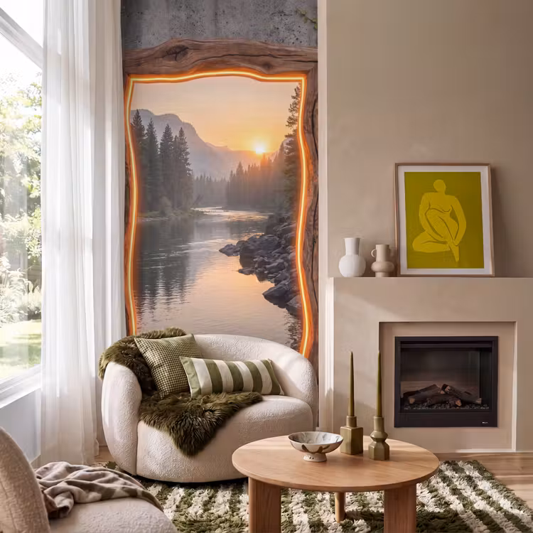 Behang - Landschap - Kader - Licht — 1