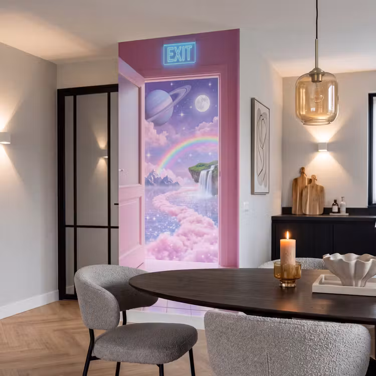Behang - Roze deur - Fantasie — 5