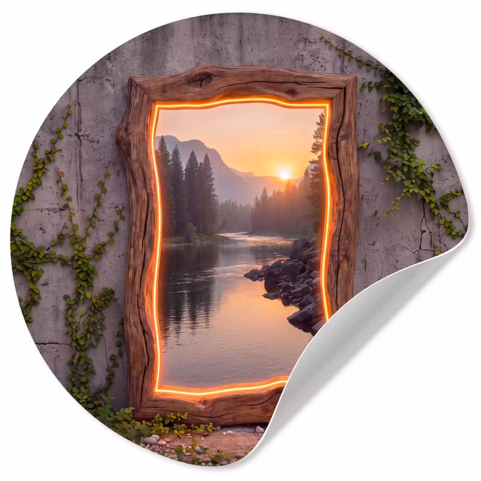 Behangcirkel - Landschap - Kader - Licht — 1
