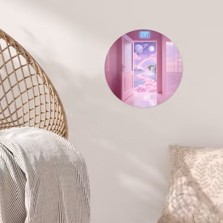Behangcirkel - Roze deur - Fantasie — 5