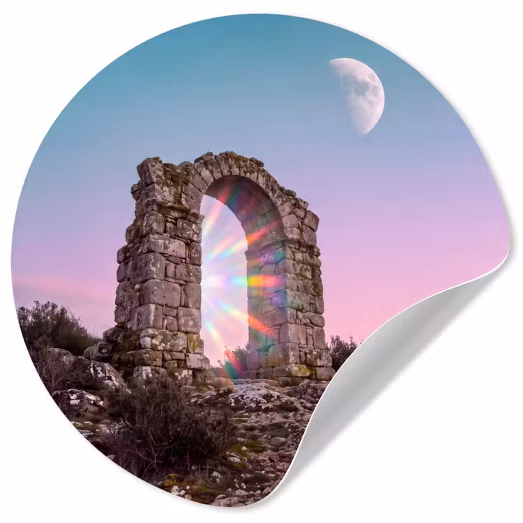 Behangcirkel - Boog - Regenboog - Maan — 1