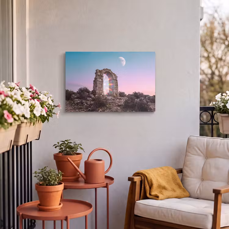 Buiten canvas - Boog - Regenboog - Maan — 3