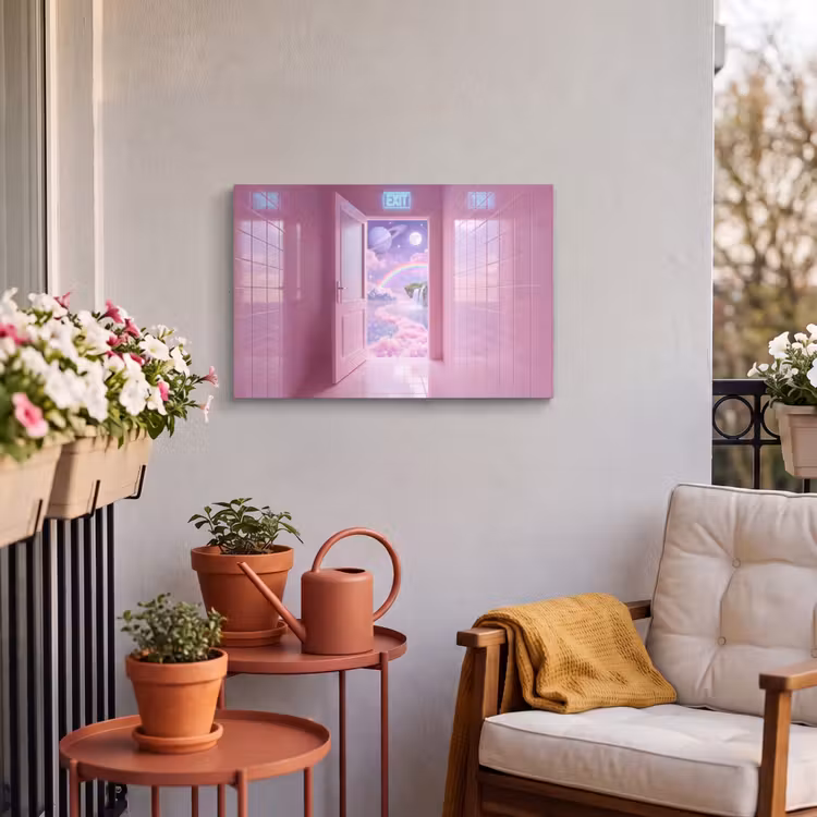 Buiten canvas - Roze deur - Fantasie — 3