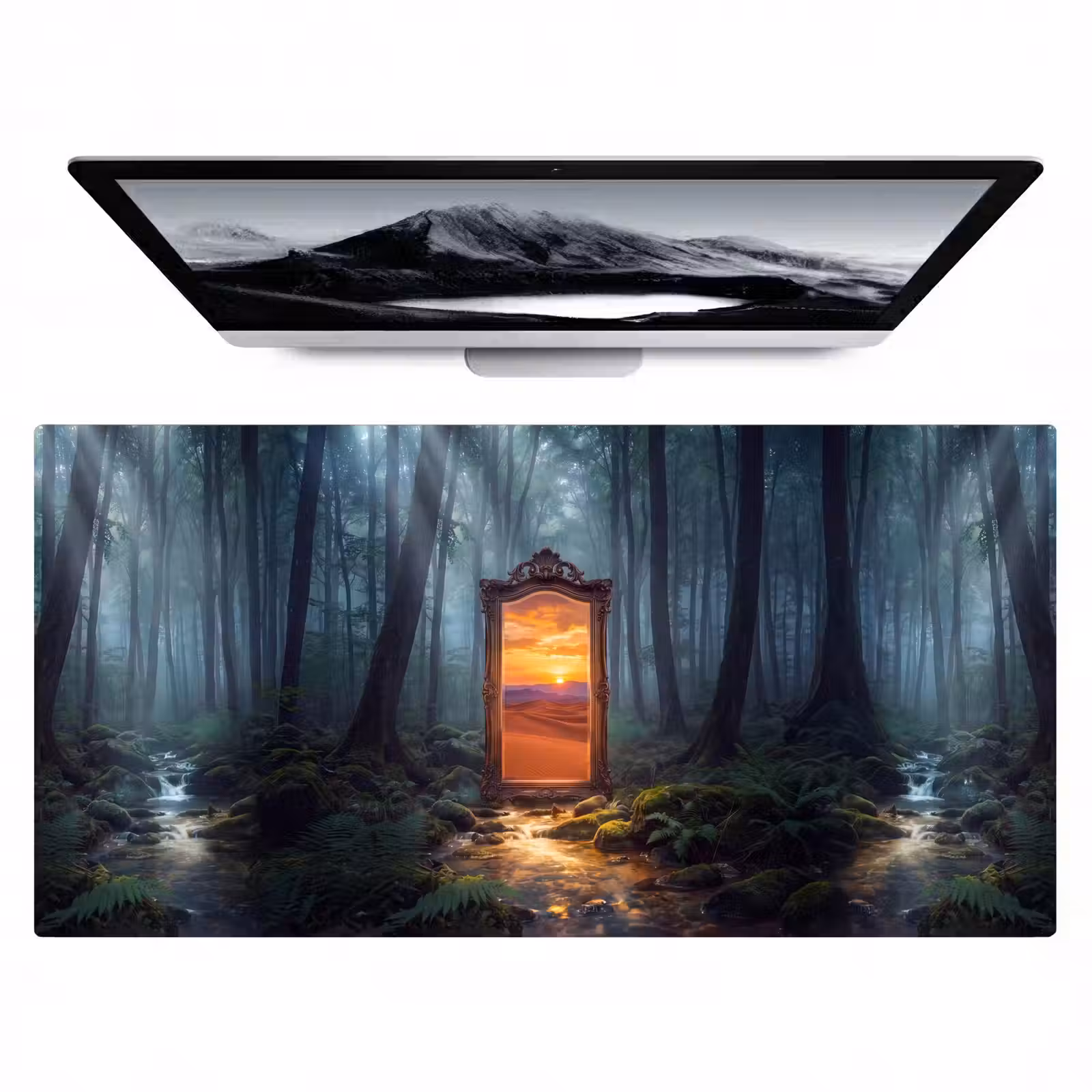 Bureau onderlegger - Spiegel - Bos - Natuur — 1