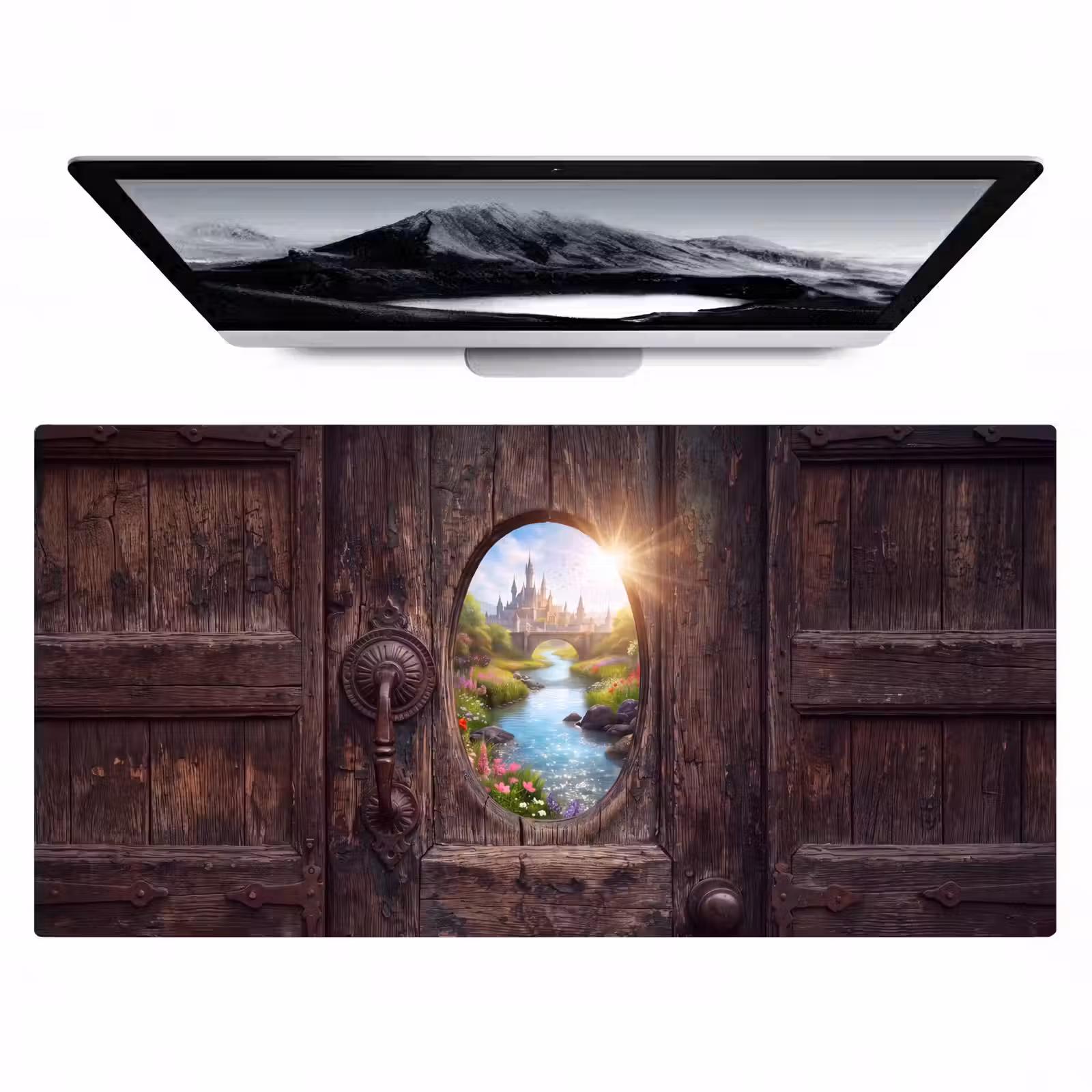 Bureau onderlegger - Kasteel - Rivier - Natuur — 1