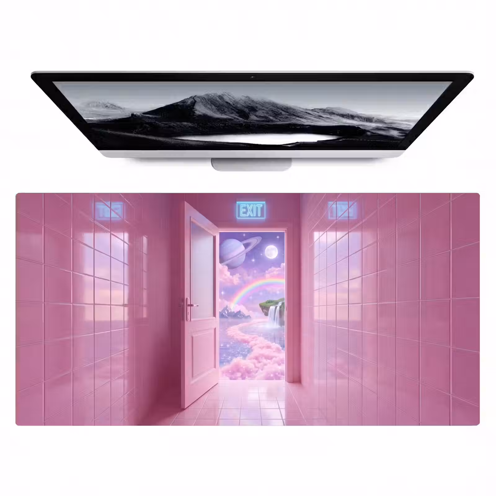 Bureau onderlegger - Roze deur - Fantasie — 1