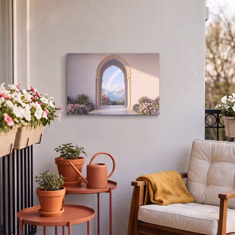 Buiten canvas - Boog - Bergen - Regenboog — 3