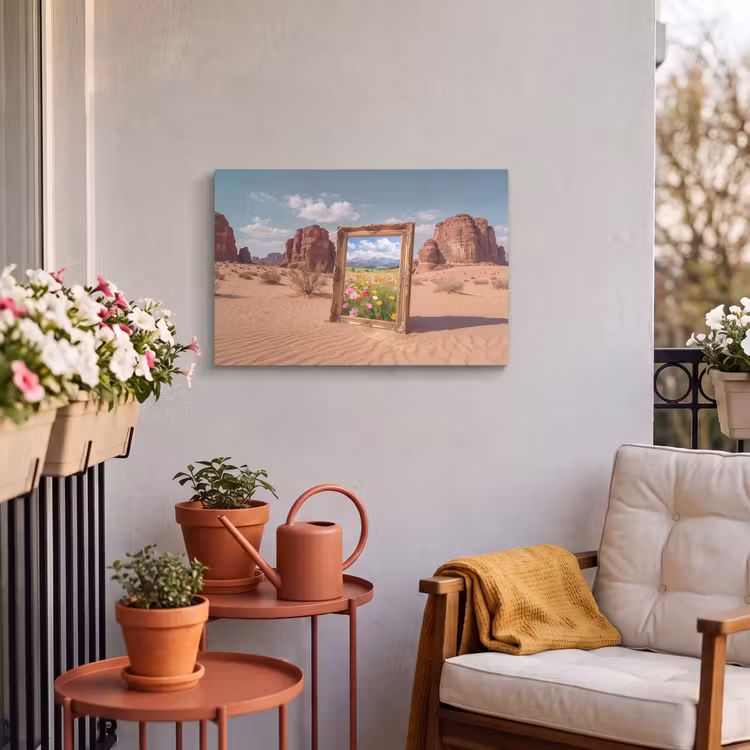 Buiten canvas - Kader - Woestijn - Bloemen — 3