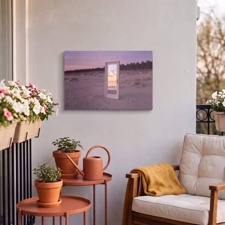 Buiten canvas - Spiegel - Zee - Zonsondergang — 3