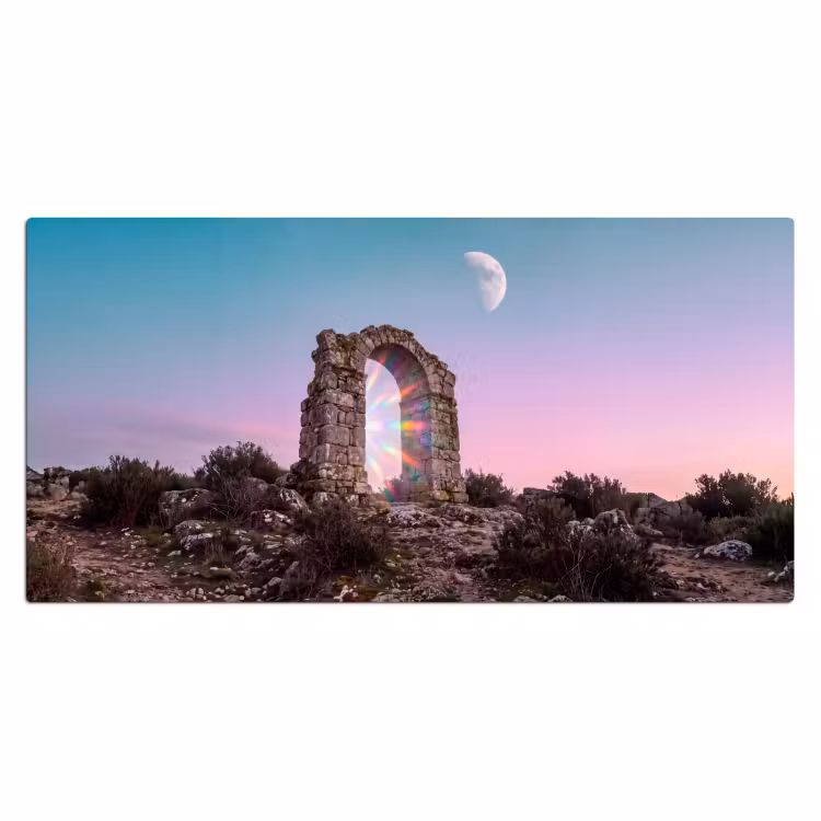 Bureau onderlegger - Boog - Regenboog - Maan — 2