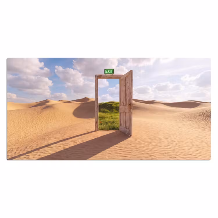 Bureau onderlegger - Deur - Woestijn - Gras — 2