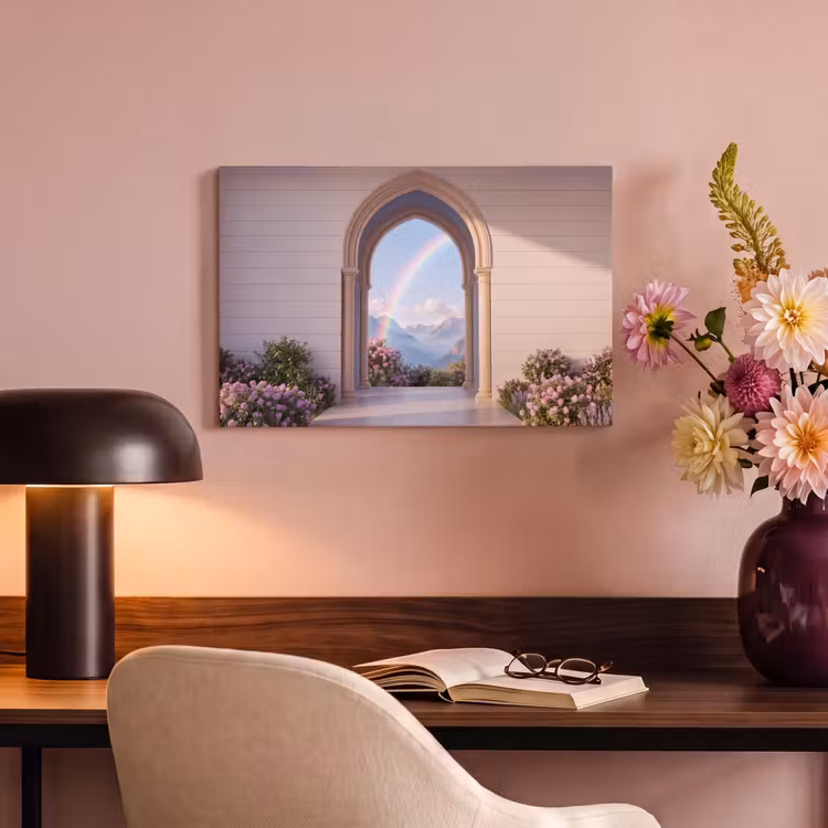 Canvas schilderij - Boog - Bergen - Regenboog — 3
