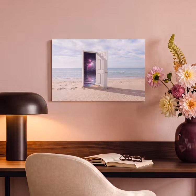 Canvas schilderij - Deur - Strand - Kosmos — 3